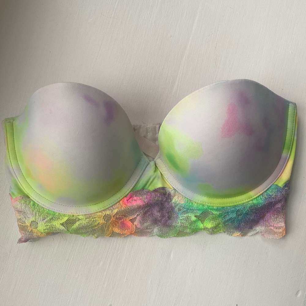 34C Strapless Bra VS Pink Tie Dye